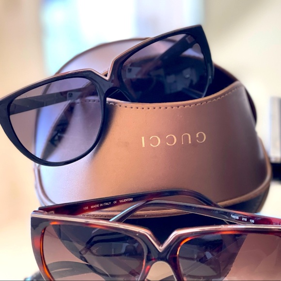 2 VALENTINO Sunglasses BLACK and BROWN Bundle! - Picture 2 of 12